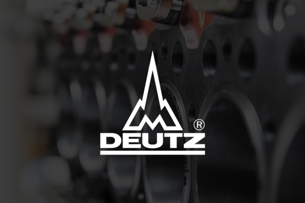 Duetz logo in front of engine block